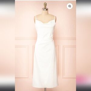 White Slip Dress Cowl Neck Boutique 1861 (NWT)
